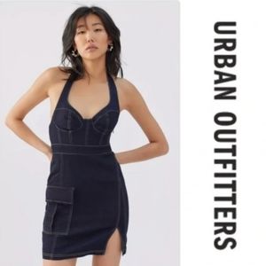 UO Urban Outfitters Jenny Denim Bustier Mini Dress